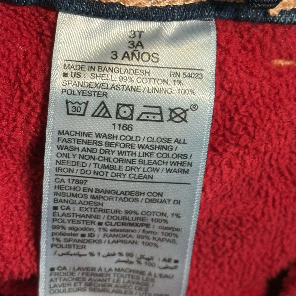 Old Navy Boyfriend Fleece Lined Jeans 3T Dark Wash Cozy Winter Denim‎